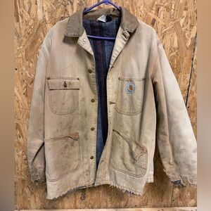 Carhartt Vintage Distressed Tan Field Jacket
